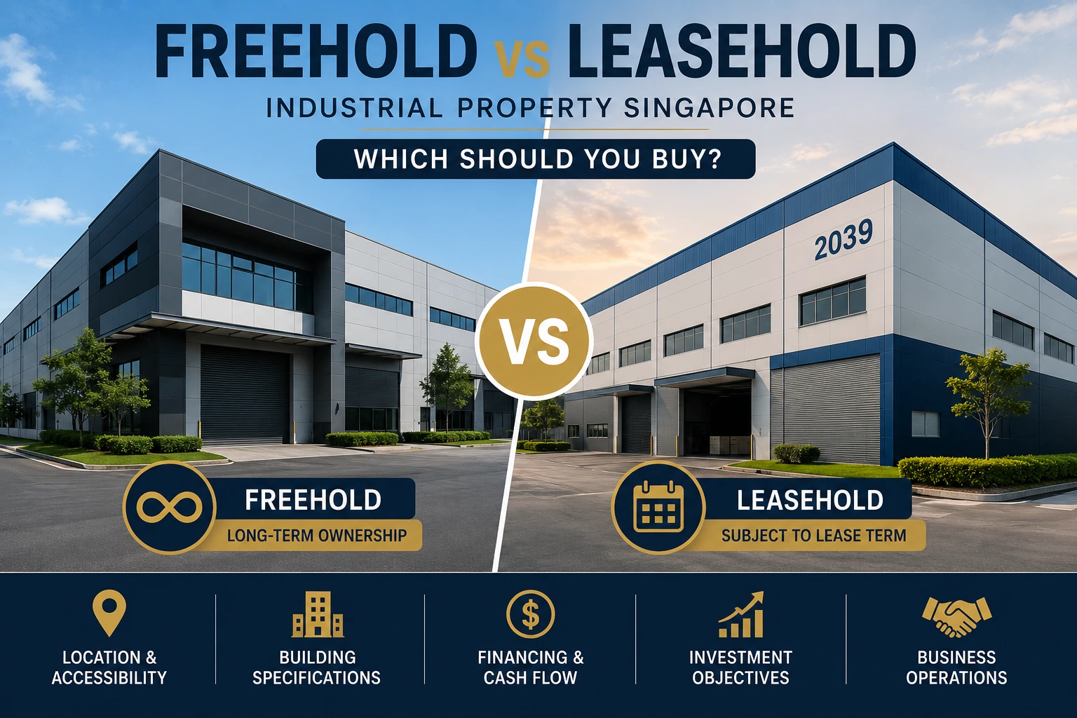 Freehold vs Leasehold Industrial Property Singapore: Which Should You Buy?