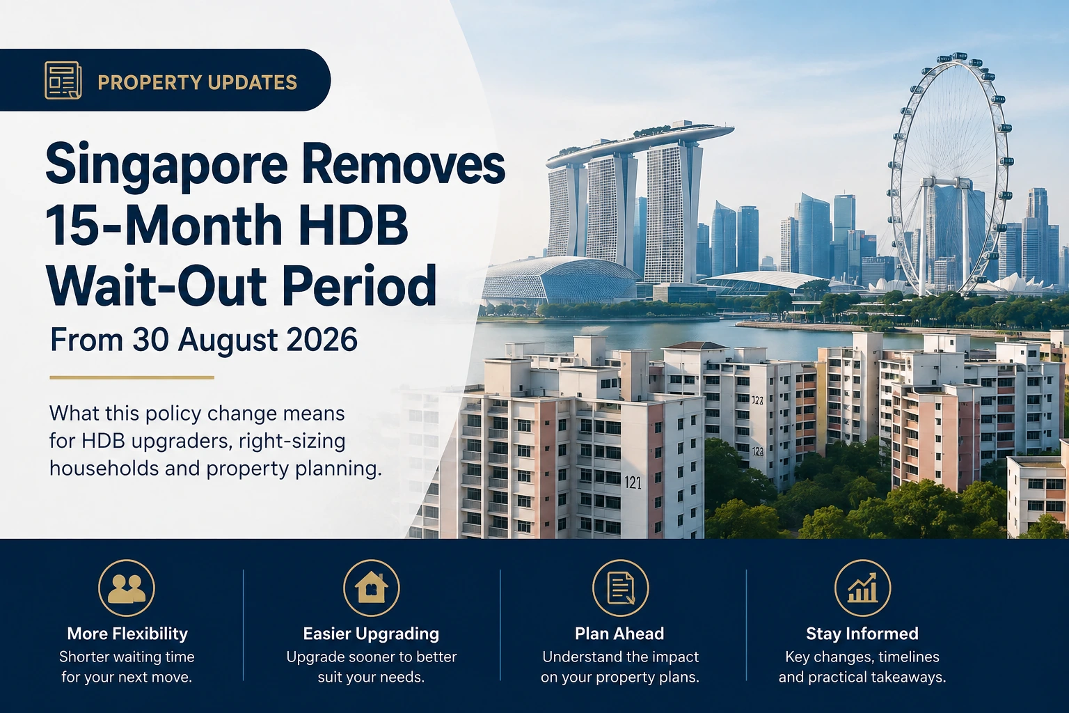 Singapore Removes 15-Month HDB Wait-Out Period: What It Means for Private Homeowners and the Property Market